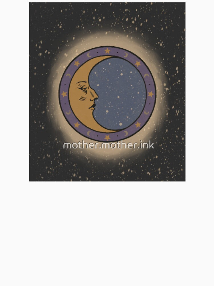 Whimsigoth crescent moon print by mother.mother.ink