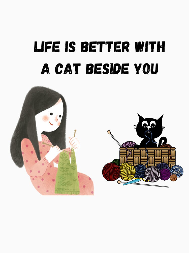 Life is Better with a Cat and Crochet by PeplumiArt