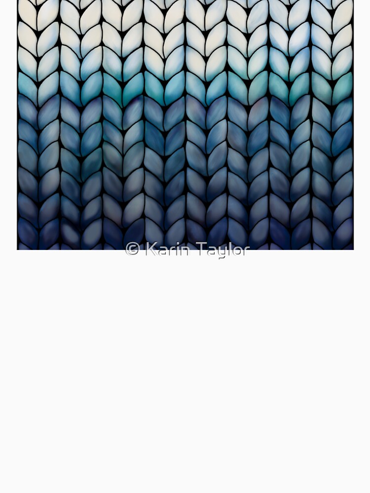 Chunky Ocean Blue Faux Knit by Karin Taylor