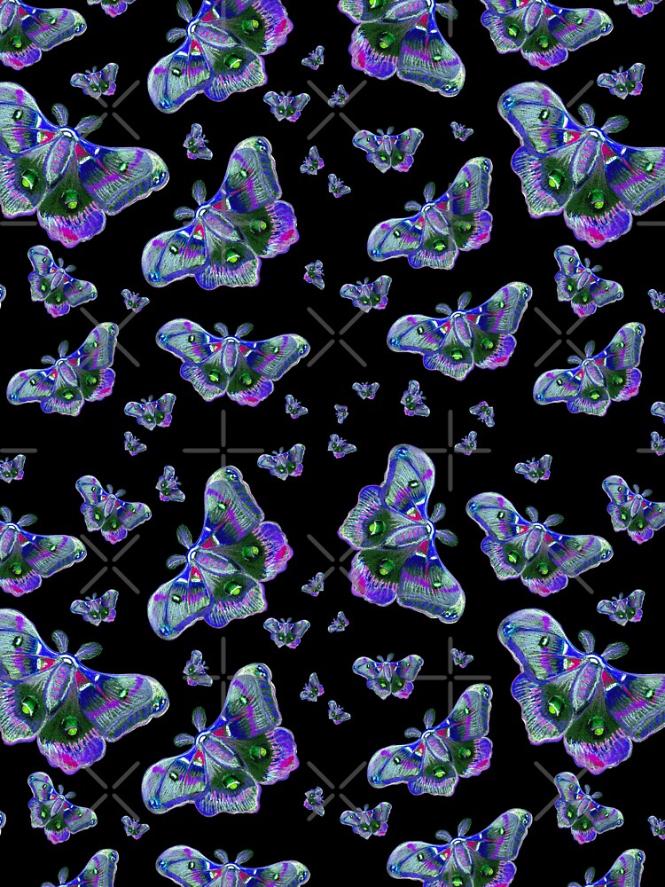 Glowy Blue Moths - Icy Blue Palette by Negin Mf Designs