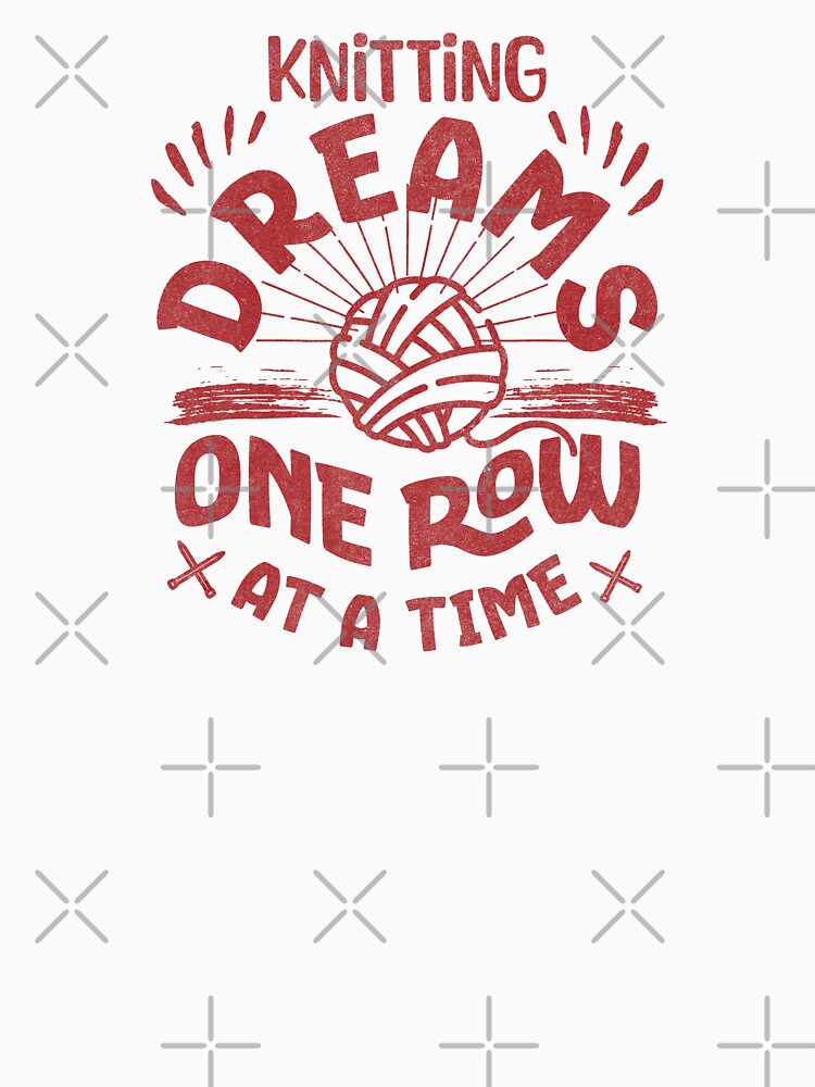 Knitting dreams One row at a Time Sticker by Ojo de Loca