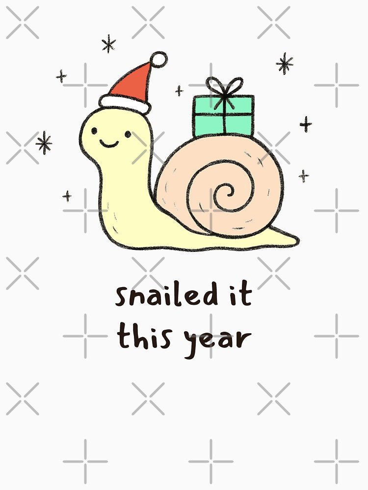 Snailed It! Funny Christmas Pun by gogopachinko