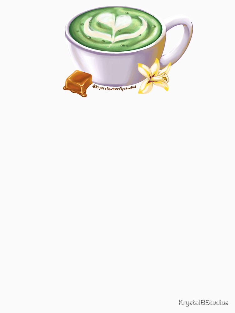 Caramel Hot Matcha Latte by KrystalBStudios