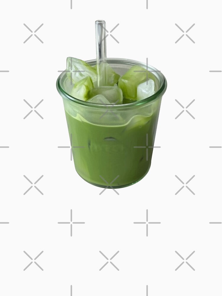 iced matcha latte by g0r0mi