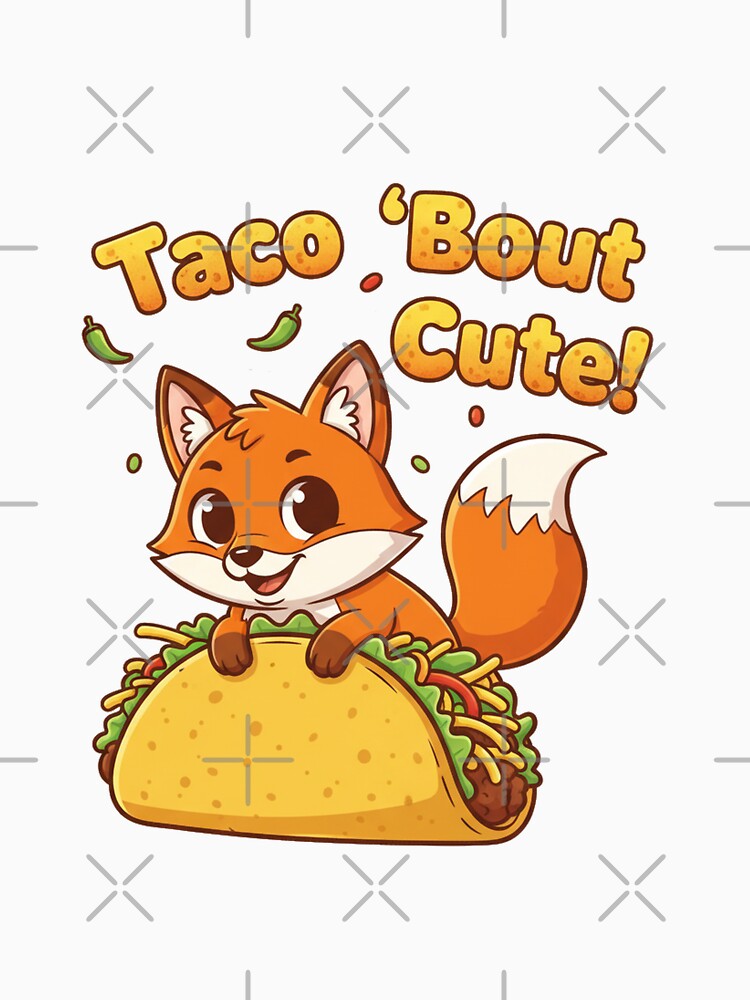 Cute Fox Taco Pun – Funny Kawaii Food Lover Design by Popettte