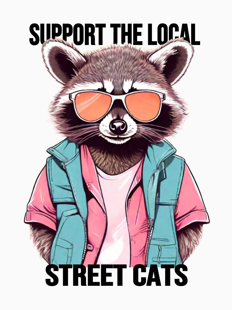 SUPPORT THE LOCAL STREET CATS - Raccon by Shiny Studio