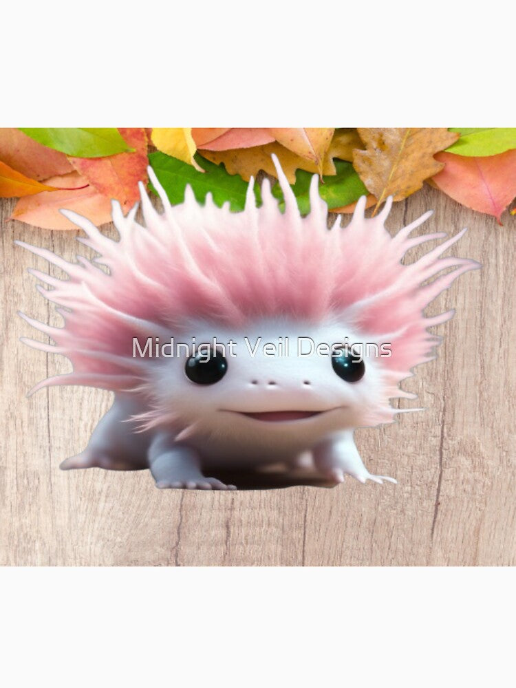 A Cute Axolotl (Background 7) by Midnight Veil Designs