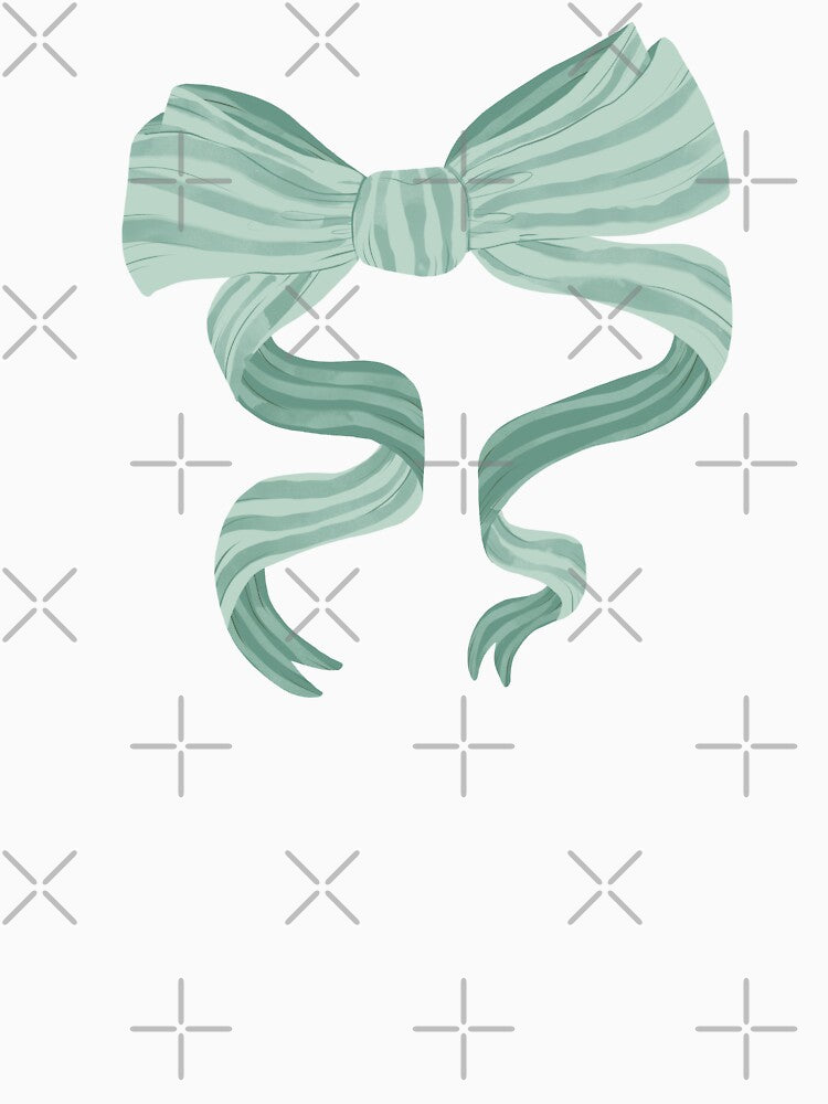 Green watercolour bow by Courtney Nicholls