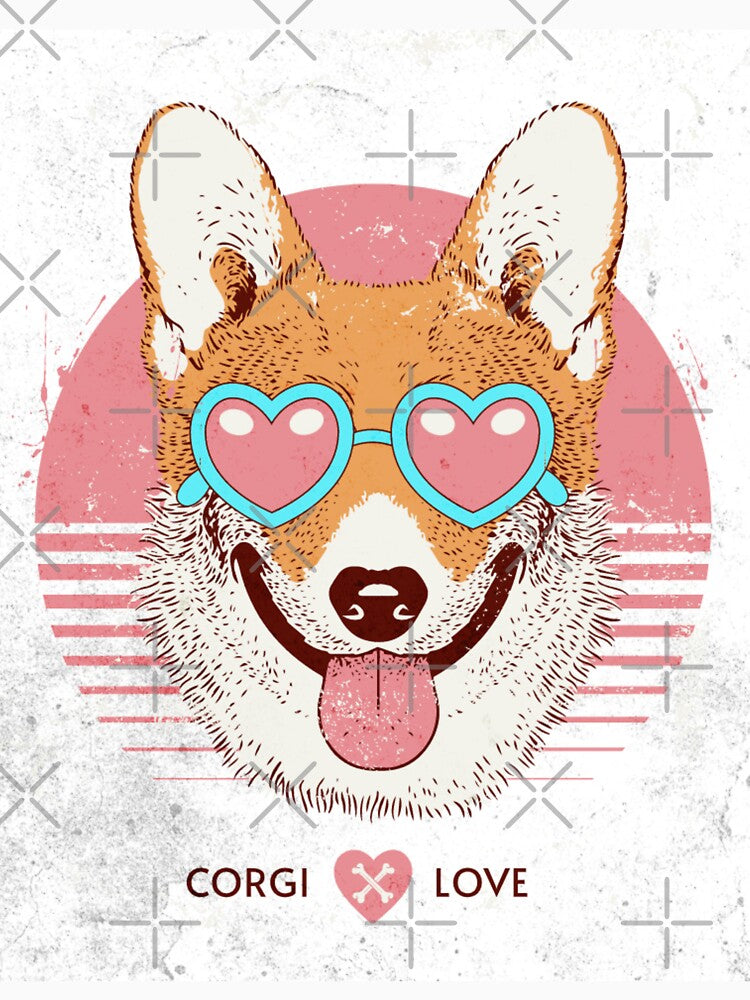 Corgi Love - Cute Dog Art Print for Corgi Lovers by Akira Miyamoto