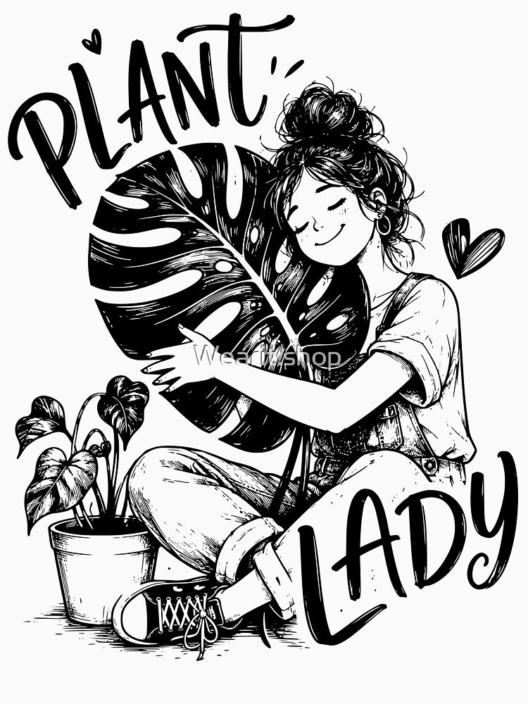 Plant Lady Cute Plant Lover Botanical Graphic by Wearit.shop