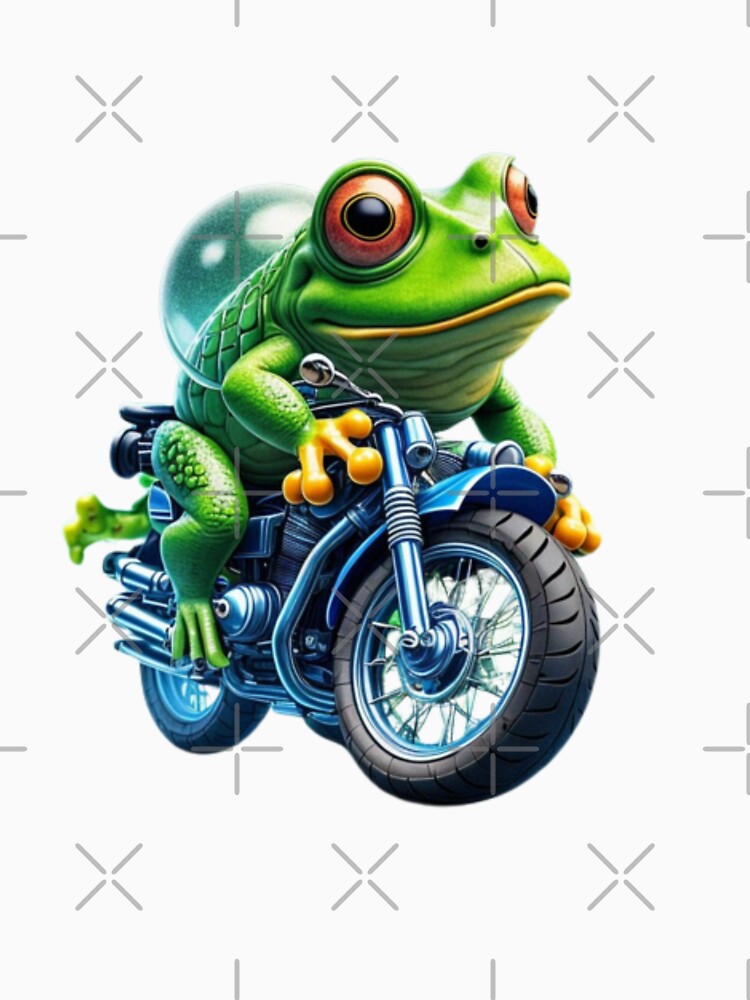 Frog funny toad on bike " cute  Frog pose by Obinne