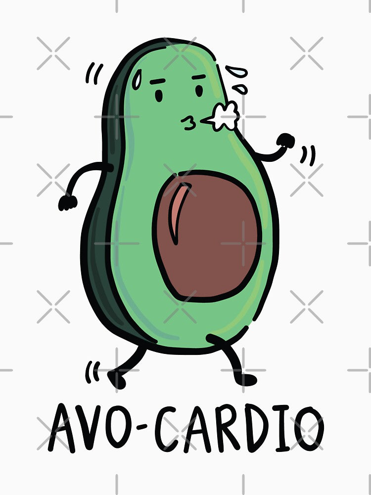 Avo-cardio fitness pun by Michelle Tam
