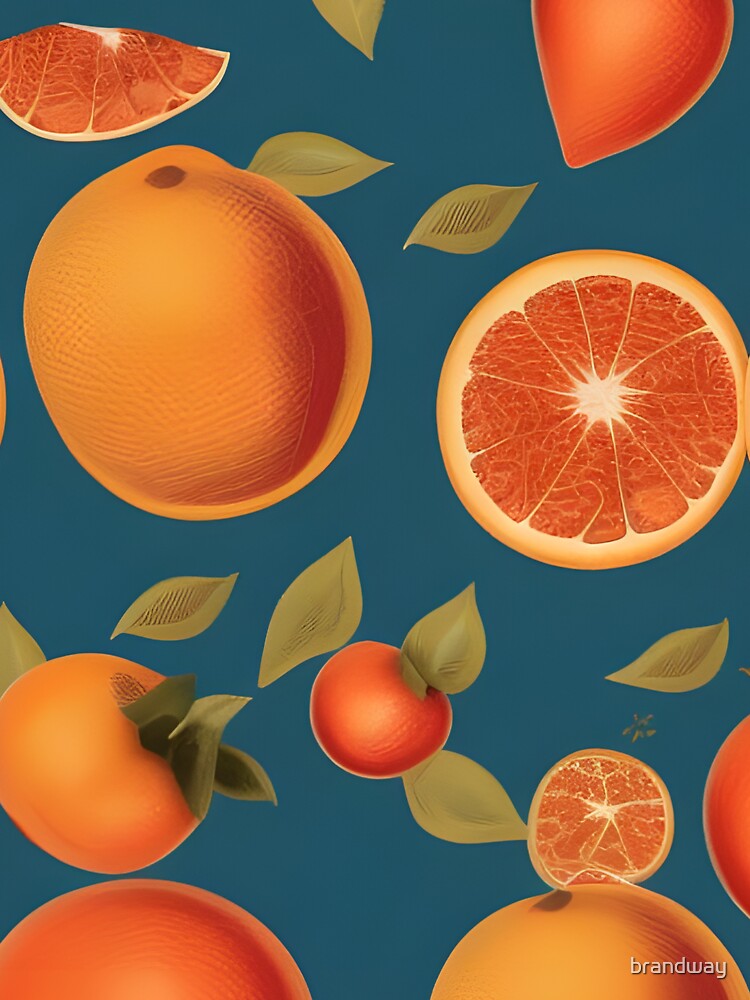 Orange fruit pattern artwork by brandway