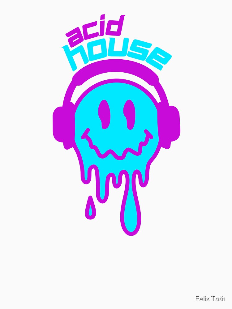 Acid House Neon Smilie by Felix Toth