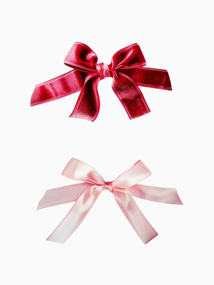 Coquette balletcore style red velvet and pink ribbon by IdolinkEmporium