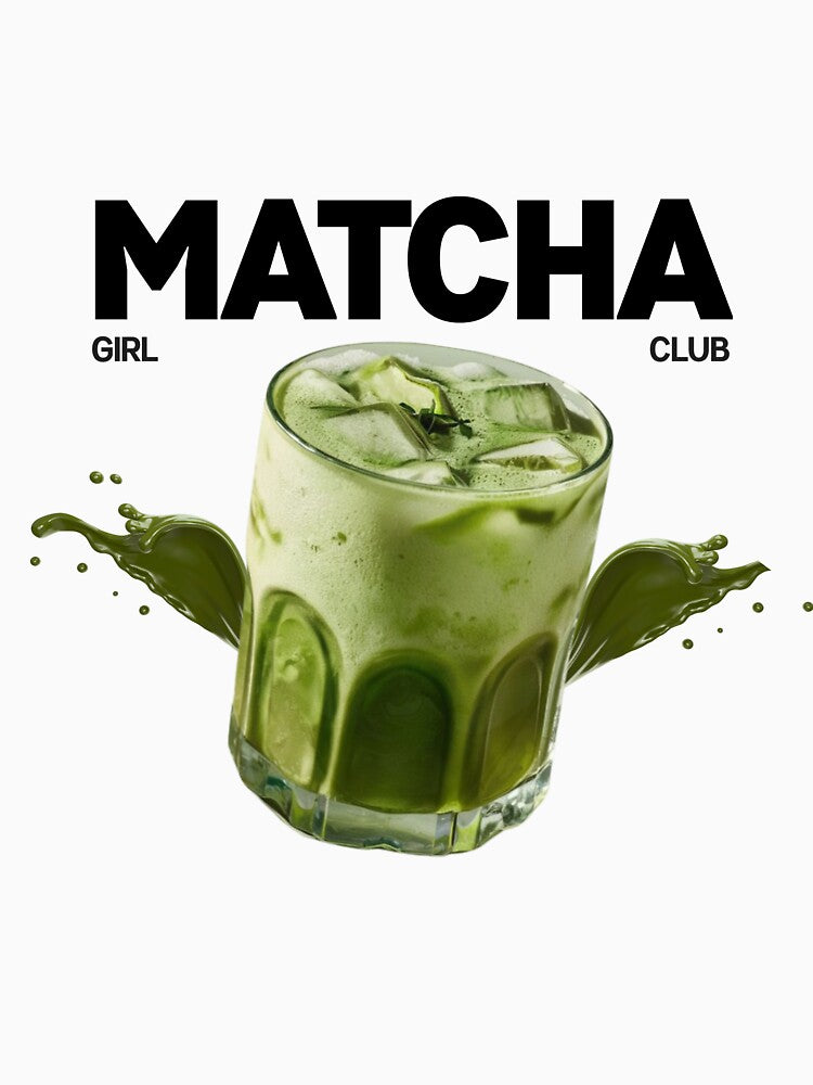 Matcha Girl Club - Cool Minimalistic Matcha Glass Aesthetic by luminnara