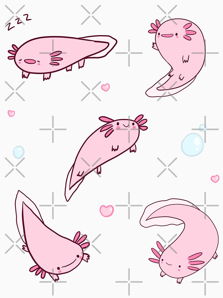 Cute axolotls by Mayarart
