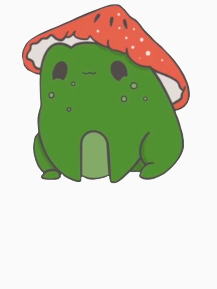 Cute Frog with Mushroom Hat, Frog Drawing with Mushroom, Mushroom Frog by GatheringPlace