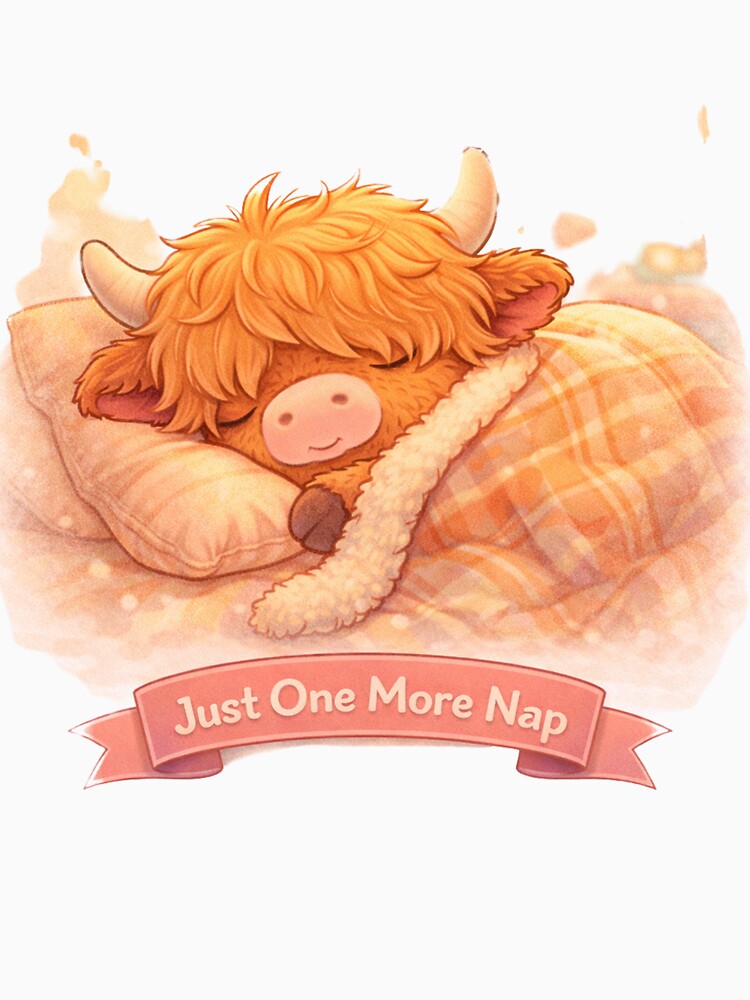 Just One More Nap – Highland Cow by Creative and Humorous Arts