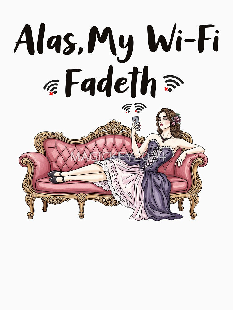 Alas, My Wi-Fi Fadeth – Victorian WiFi Outage Humor by MAGICKEY2024