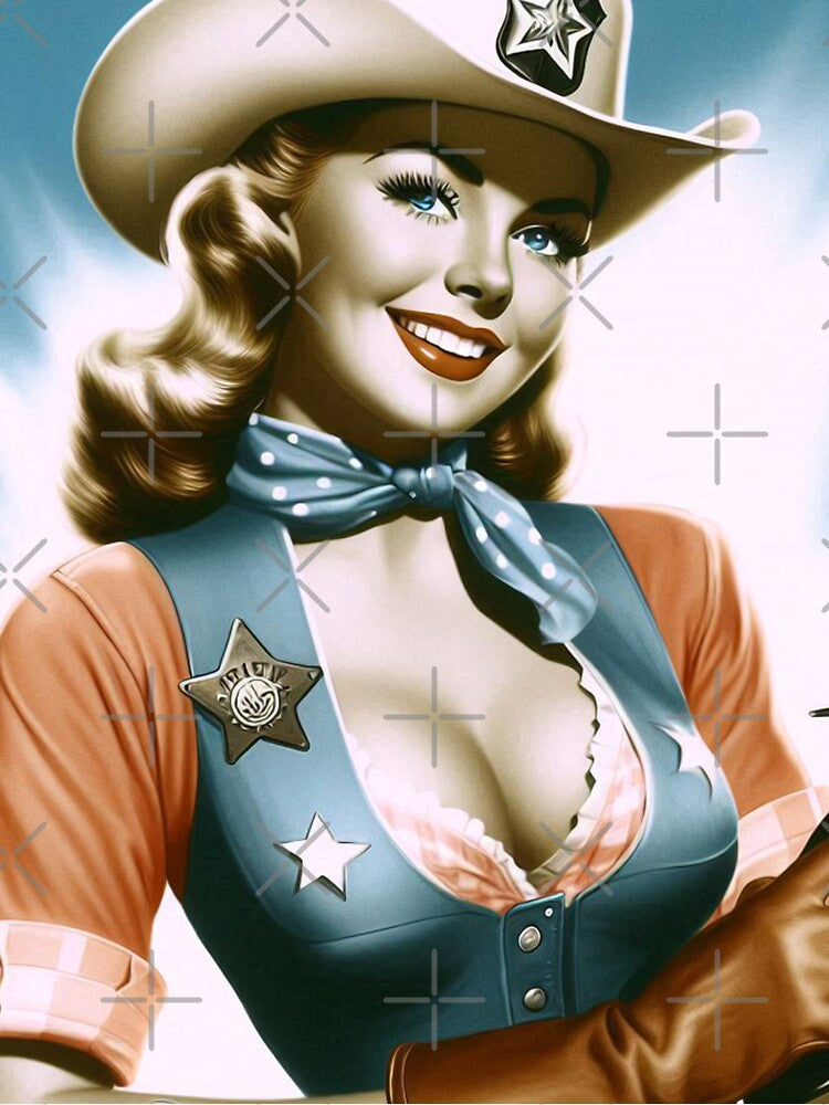 Retro Cowgirl Pin Up by PulpVintage