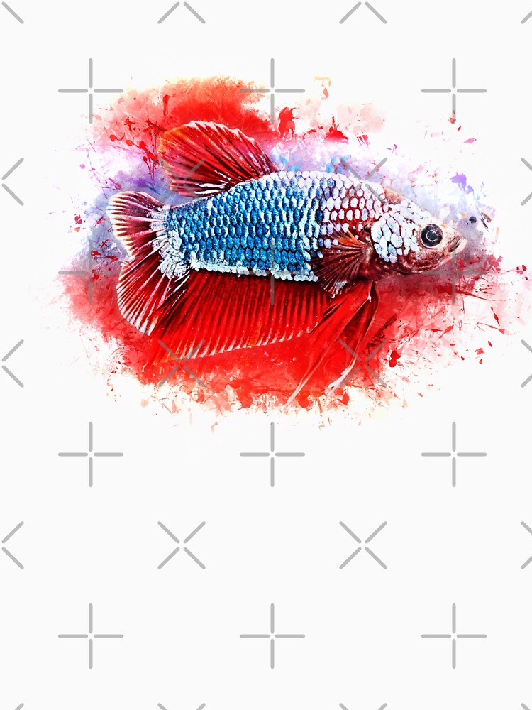 Fighting Fish Halfmoon Poster - Betta splendens by AquariumLutter