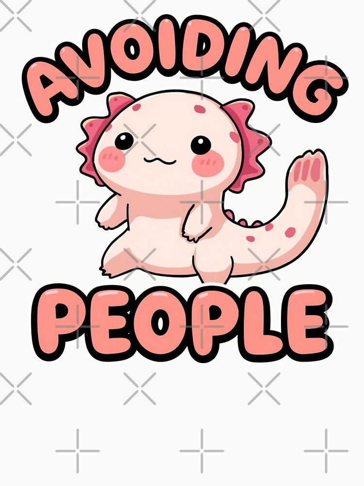 introvert cute  axolotl ver 2 |animal  humour axolotl animals meme-Funny Pet Lover Meme – Cute Cat & Dog Sticker | Kitty Kitten Animal Humor |animal Lover Gift by mndesignworx