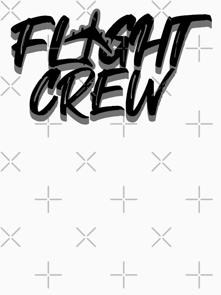 Flight Crew with airplane symbol Pilot & Stewardess Flight Attendant sticker shirt and more by AviationArtists