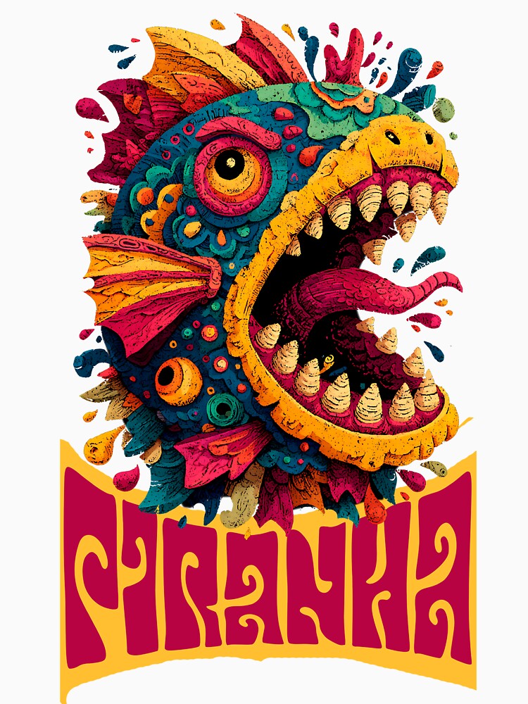 Psycho Piranha – Pop-Art Deep-Sea Burst by Gooos