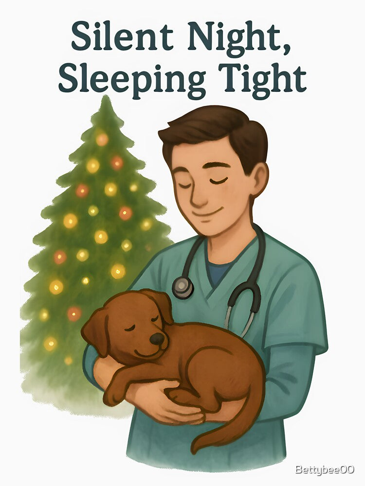 Silent Night, Sleeping Tight – Funny Anesthesiology Vet Christmas Design by Bettybee00