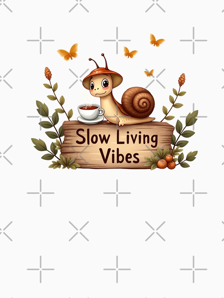 Slow Living Vibes Cute Snail by Craftifik .