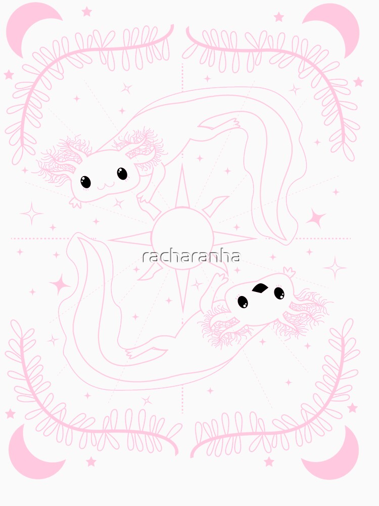 Axolotl universe in pink by racharanha