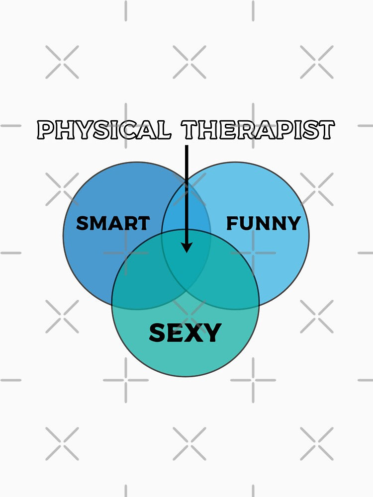 Physical therapist Venn Diagram, Funny Physical therapist Gift Idea, Anatomy Student by Eddyed