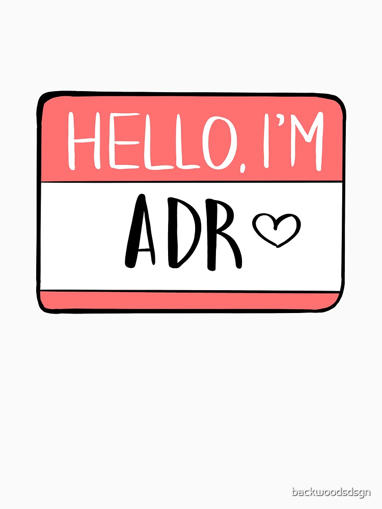 Hello I’m ADR Sticker – Funny Veterinary Medicine Humor Decal by backwoodsdsgn