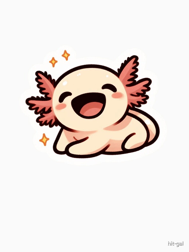 Tiny Axolotl blushing by hit-gal