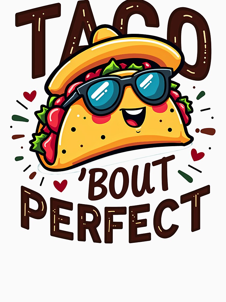 Taco 'Bout Perfect Funny Taco Design – Cute Food Pun Art by Jason123za