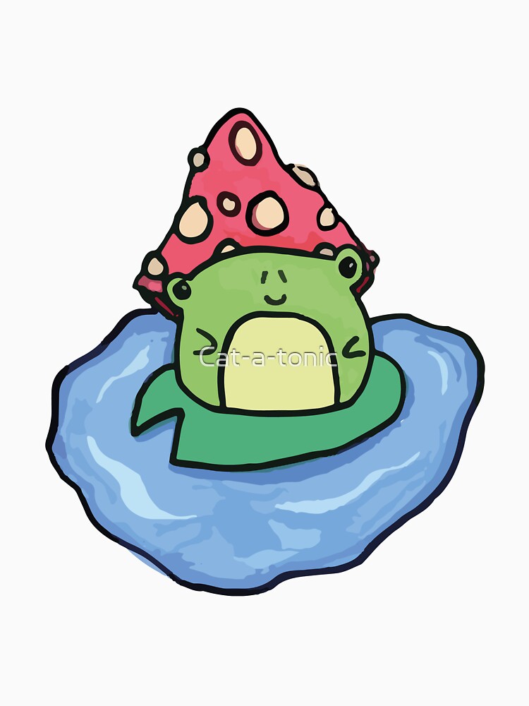 Mushroom frog on lilypad by Cat-a-tonic