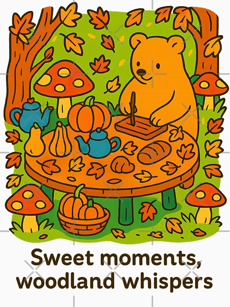 Autumn Bear Picnic by Drip stamp