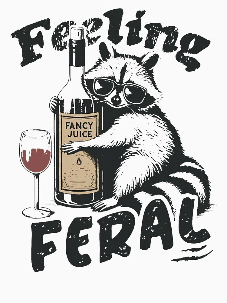 Feeling Feral Funny Raccoon by spirorinin