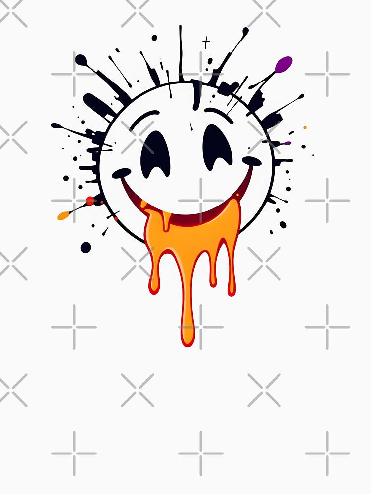 CMYK: Melting orange smiley by Indoni