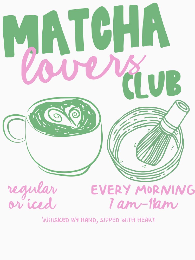 Matcha Lover Club Green Tea Japanese Matcha Drink Aesthetic by Noctivyra