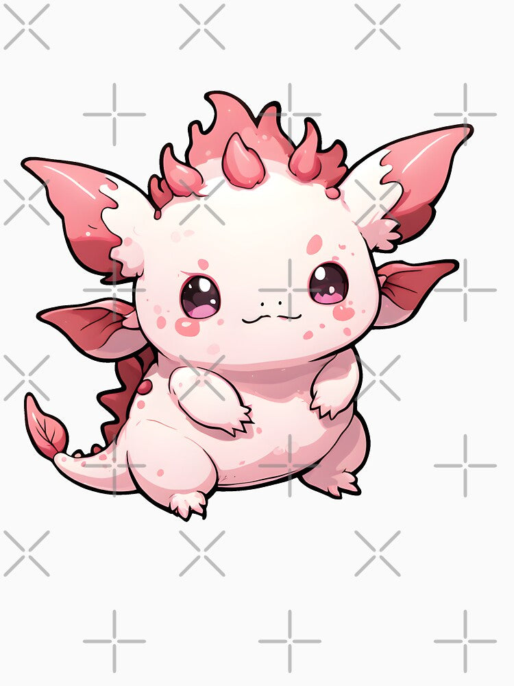 Baby Pink Axolotl by RetroPop23