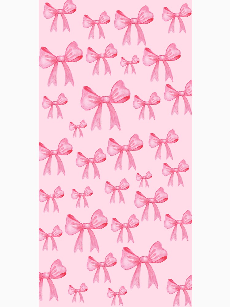 Coquette Aesthetic Pink Watercolor Bows by BismArtStudio