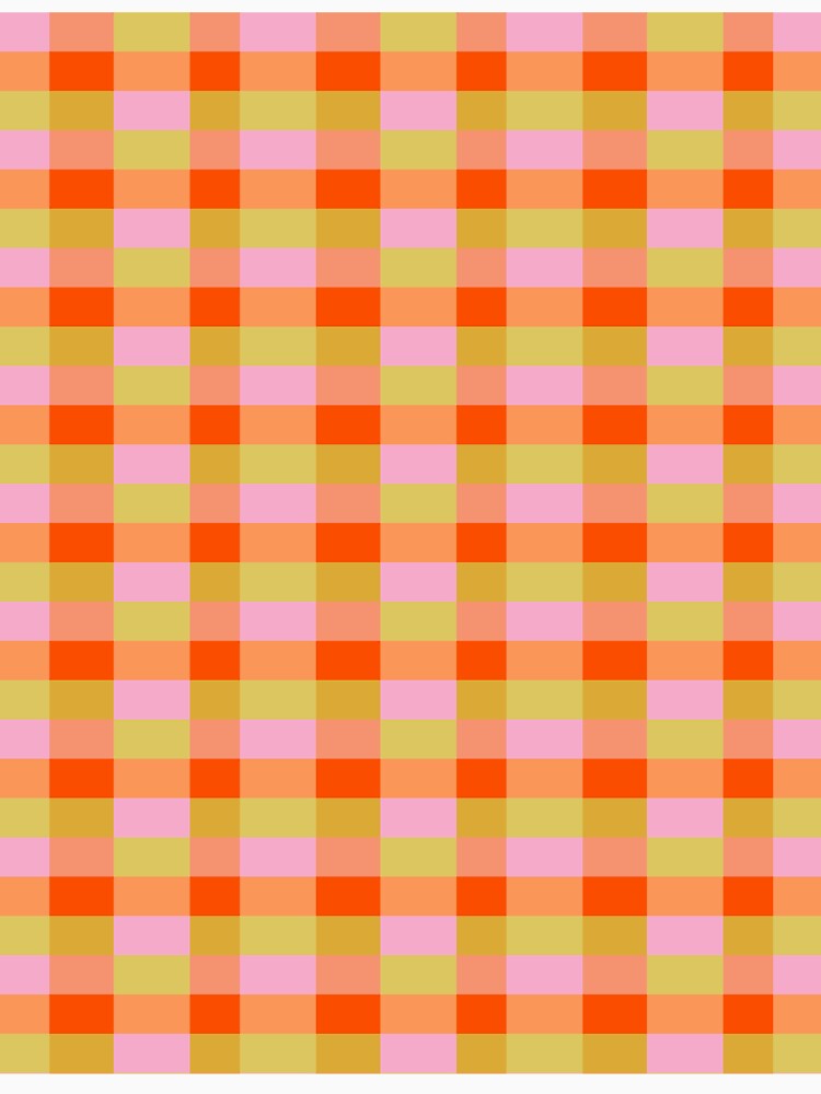 Summer Plaid in Pink and Orange by OpalEllery
