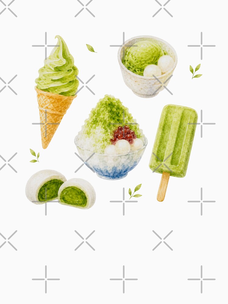 Matcha Ice Cream Mochi Kawaii Japanese by Ora-kuro