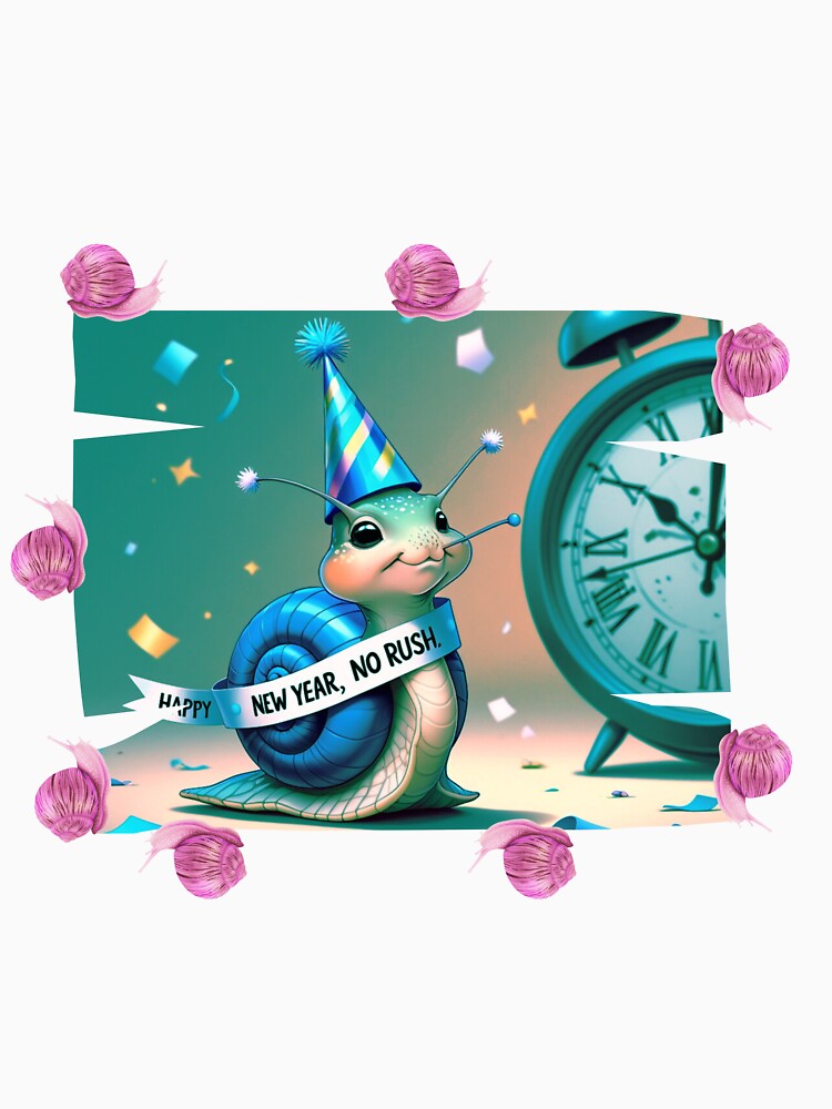 New Year No Rush funny t shirt design by SloganSauce