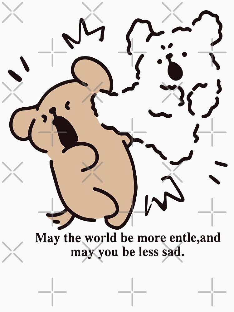 Kawaii Whimsical Cute Bears Positive Quote Line Art by Krasnovaovaova