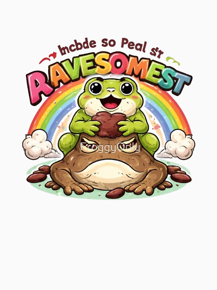 Frog on Toad with Rainbow by FroggyOnly