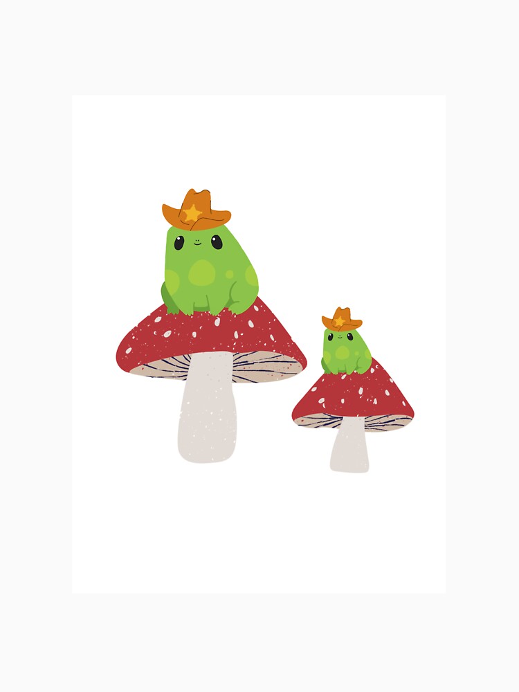 Cowboy Frog on Mushrooms by TarynsCutesyShop