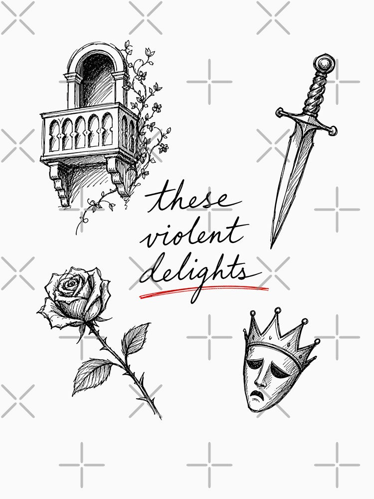 These Violent Delights Romeo and Juliet Flash Sketch Art by Fenay Designs
